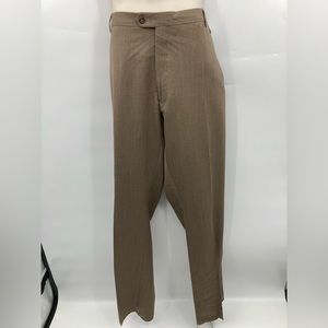 Joseph & Feiss Mens Brown/ Tan Classic Fit 100% Wool Dress Pants (A,B)